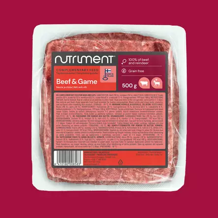 Nutriment Beef & Game 500g - Muut koiran pakasteruoat - 6410180008583 - 1