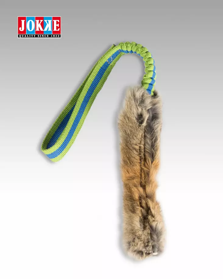 Jokke Kaninkarvapatukka joustokahvalla - Koiran treenilelut - 6417114741523 - 1