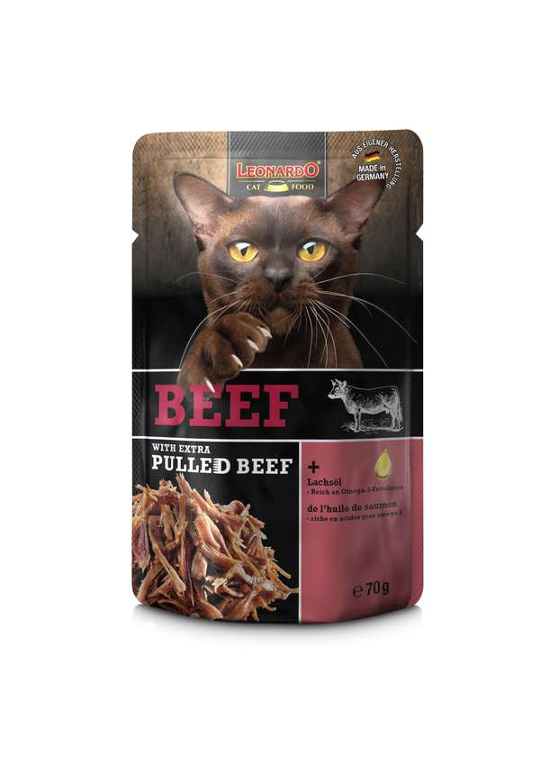 Leonardo Beef with pulled beef 70g - Leonardo märkäruoat - 4002633756503 - 1