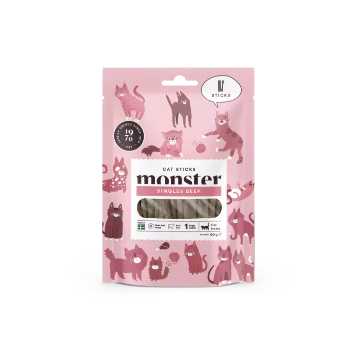 Monster Cat Sticks Beef 50g - Kissan täyslihaherkut - 7350040126653 - 1