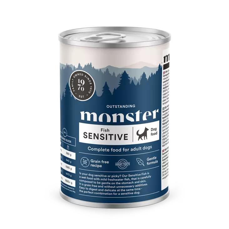 Monster Dog Adult Sensitive Fish 400g - Monster märkäruoat - 7350040127063 - 1