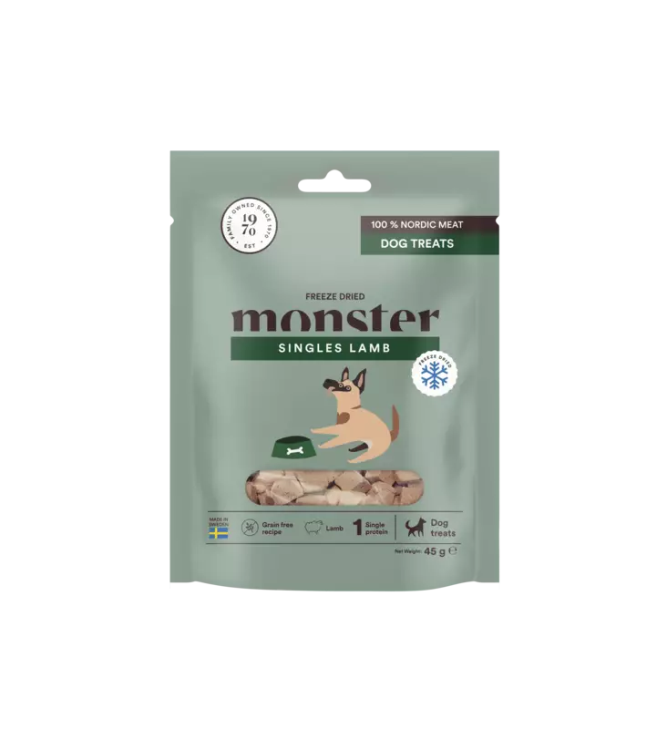 Monster Dog Treats FD Lamb 45g - Koiran makupalat ja herkut - 7350040126073 - 1