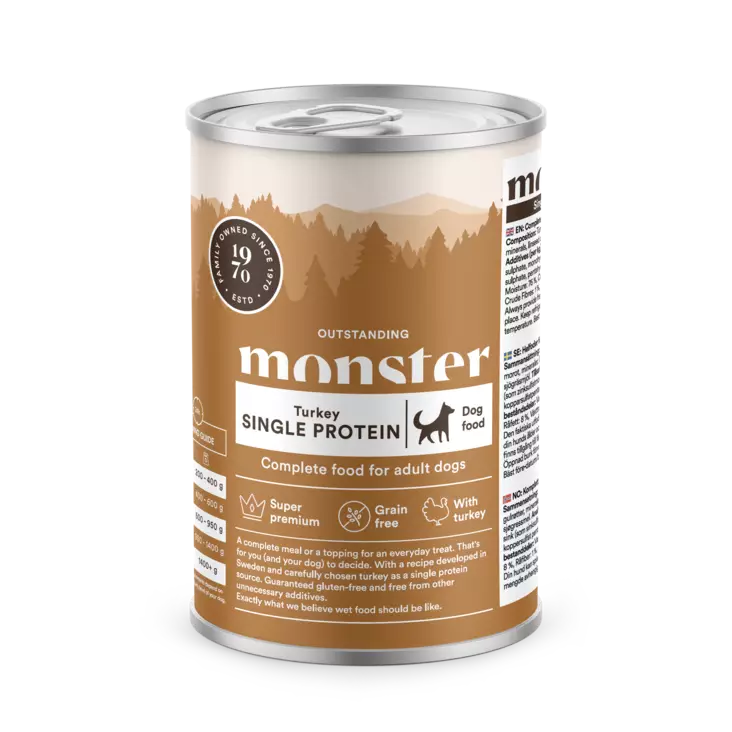 Monster kalkkuna 400g - Monster märkäruoat - 7350040124383 - 1