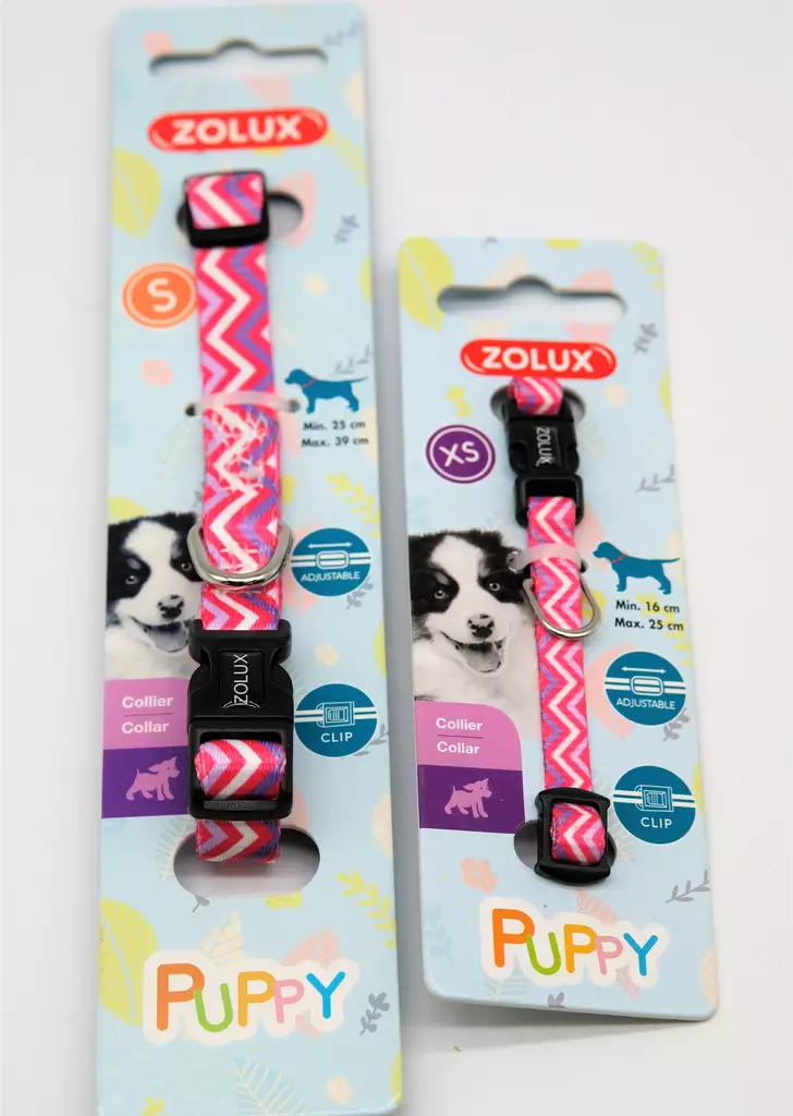 Zolux koiranpennun kaulapanta pinkki - Tekstiilipannat - 3336026667413 - 1