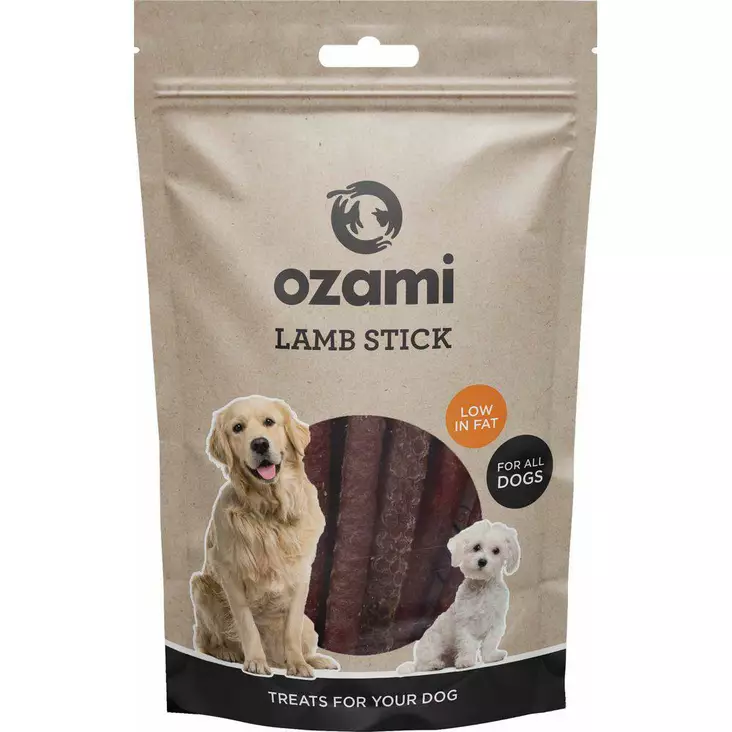 Ozami Lamb stick 100g - Koiran kuivatut lihaherkut - 7330002055573 - 1