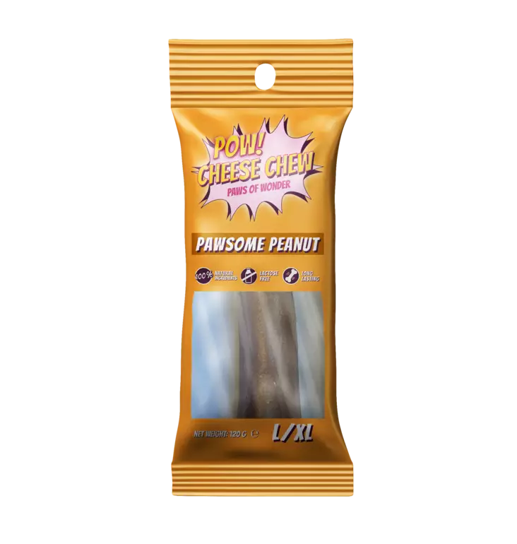POW Cheese Chew Peanut Butter L/XL - Koiran puruluut - 7350040130773 - 1