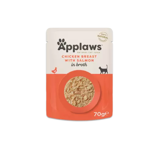 Applaws kananrinta & lohi 70g annospussi - Applaws märkäruoat - 5060708563233 - 1