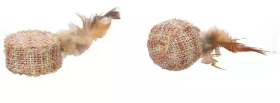Flamingo Texu kiekko & pallo 2kpl - Kissan tekstiililelut - 5400585379723 - 1