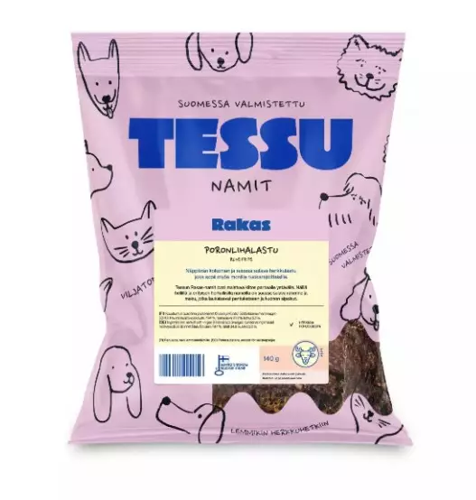 Tessu Rakas Poronlihalastu 140g - Koiran makupalat ja herkut - 6420614793053 - 1
