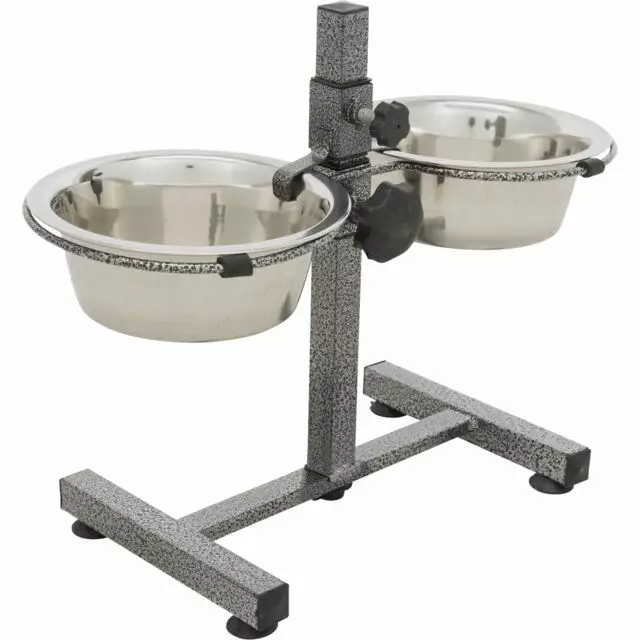 Trixie 2x2,8l ruokabaari 50cm - Koiran jalustalliset ruokakupit - 4011905249223 - 1