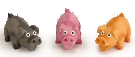 Mini lateksi possu vingulla 10cm - Koiran lateksi- ja muovilelut - 8712695114444 - 1