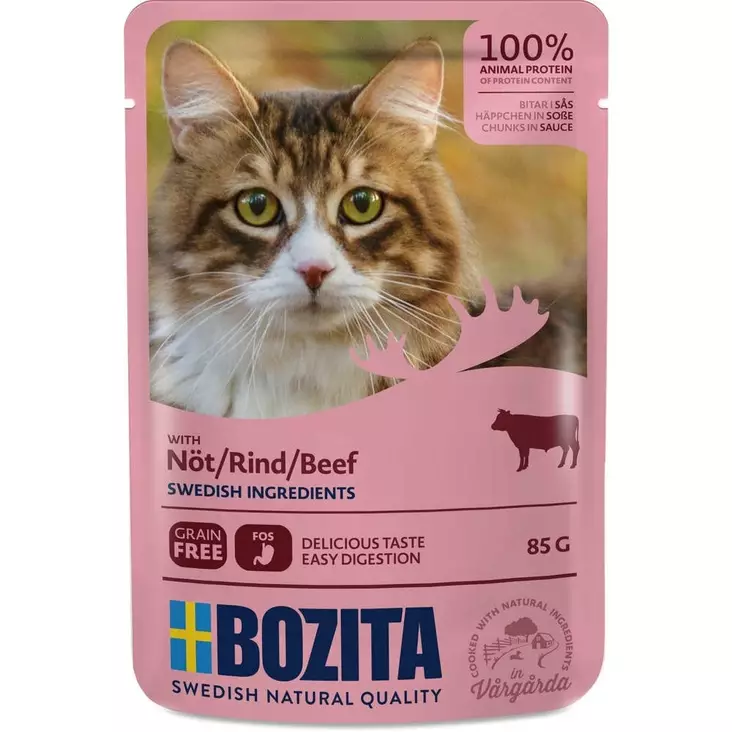 Bozita Nauta kastikkeessa 85g - Bozita märkäruoat - 7300330036124 - 1
