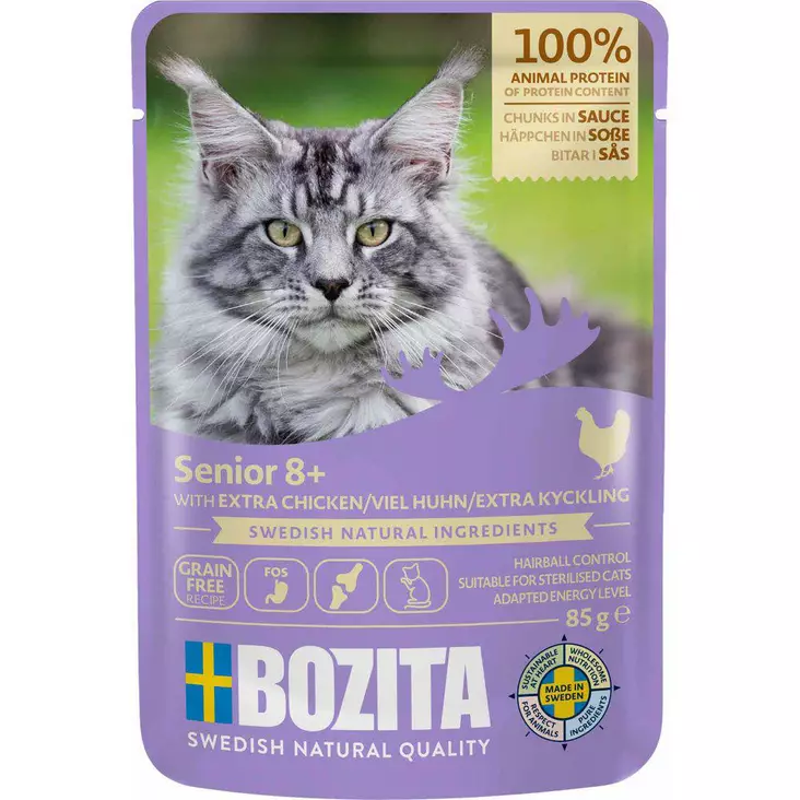 Bozita Senior +8 Kana Kastikkeessa 85g - Bozita märkäruoat - 7300330036254 - 1