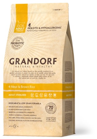 Grandorf Cat Sterilised 4 Meat - Grandorf kuivaruoat - 5407007851294 - 1