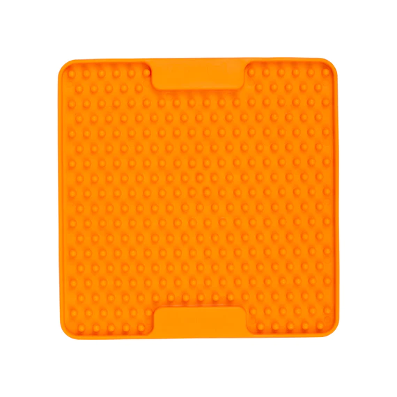 LickiMat Mini Soother oranssi 15x15cm - Nuolumatot ja ahmimisenesto - 9349785006724 - 1