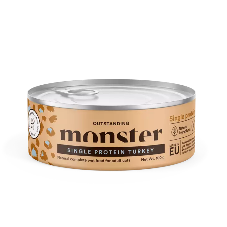 Monster Cat kalkkuna 6 x 100g - Monster märkäruoat - 007350040124444 - 1