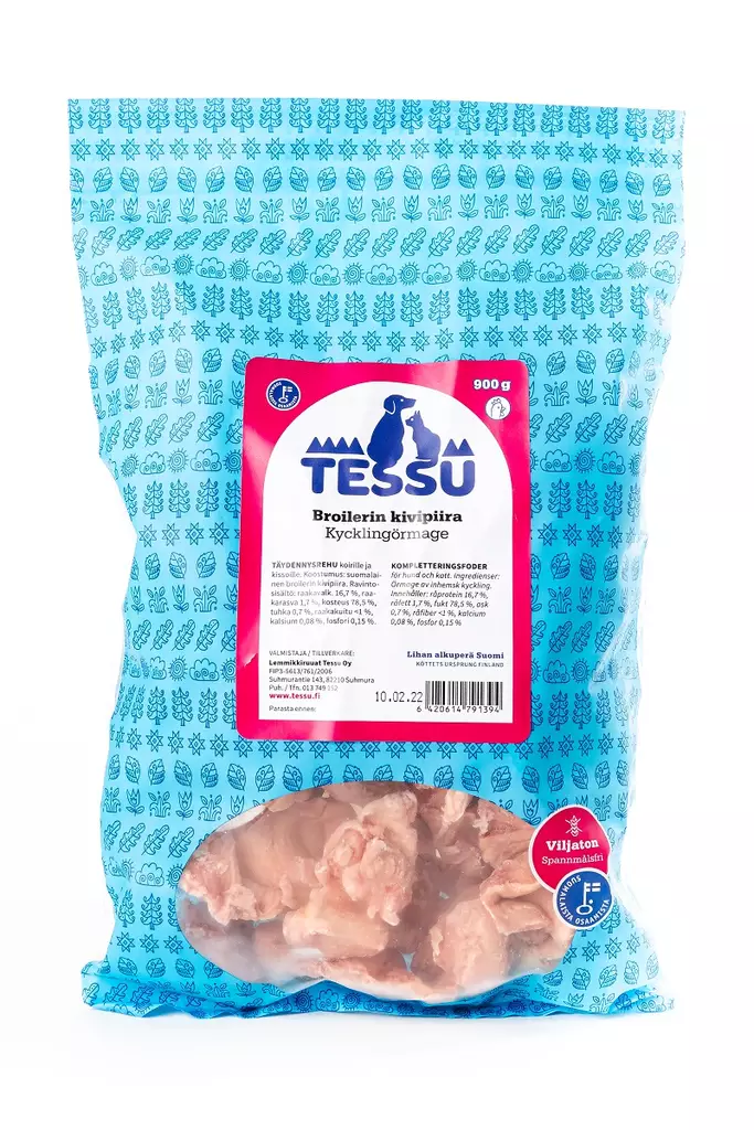Tessu Broilerin kivipiira 900g - Tessu pakasteruoat - 6420614791394 - 2