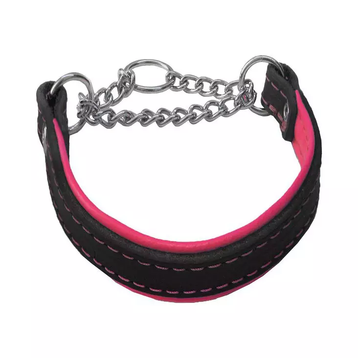 Alac puolikiristävä nahkapanta pin-musta - Puolikiristävät pannat - 7393603856284 - 1