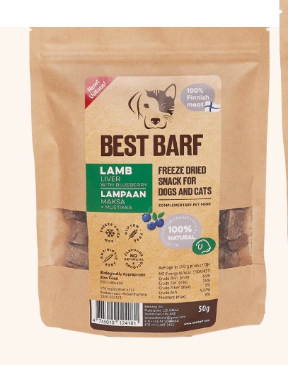 Best Barf Lampaanmaksa 100g - Koiran kuivatut lihaherkut - 4742886011164 - 1