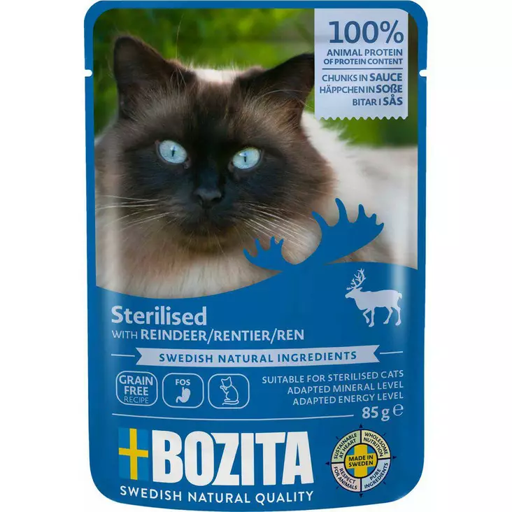 Bozita Sterilised Poro 85g - Bozita märkäruoat - 7300330036414 - 2