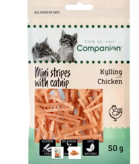 Companion mini stripes kanasta 50g - Kissan makupalat ja herkut - 5701883393184 - 1