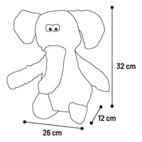 Flamingo Lucy elefantti - Koiran tekstiililelut - 5400585322774 - 1