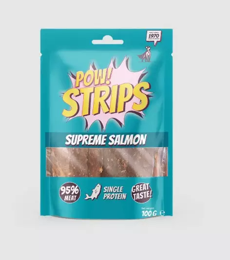POW! strips supreme salmon 100g - Koiran makupalat ja herkut - 7350040130094 - 1