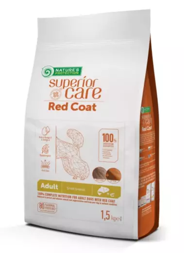 SC Dog red coat lohi adult Small 1,5kg - Nature's Protection kuivaruoat - 4771317472304 - 1