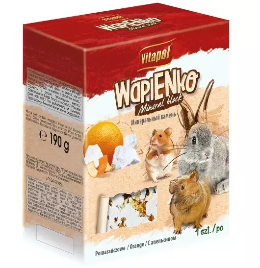 Vitapol kalkkikivi appelsiini 190g - Kanien ja jyrsijöiden  ruoat - 5904479010674 - 1