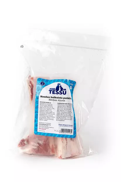 Tessu Naudan halkaistu putkiluu 1kg - Tessu pakasteruoat - 6420614791165 - 2