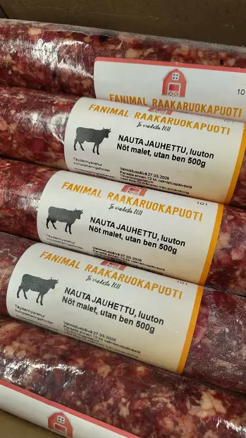 Fanimal Nauta jauhettu, luuton 500g - Fanimal pakasteruoat - 4564545 - 1