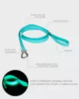 PAIKKA Glow Leash Aqua - Biothane taluttimet - 6430076467195 - 3