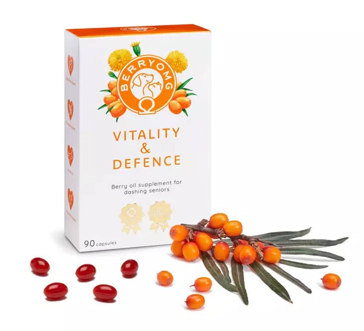 BerryOMG Vitality & Defence 90 kapselia - Koiran vitamiinit ja lisäravinteet - 6420618730665 - 1