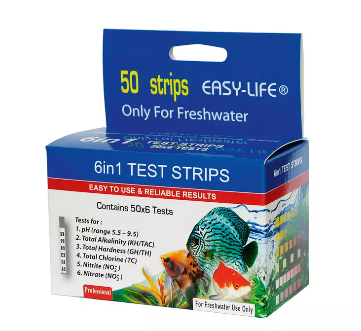 Easy Life 6in1 testiliuskat 50 kpl - Akvaarion vesitestit - 8718347330095 - 2