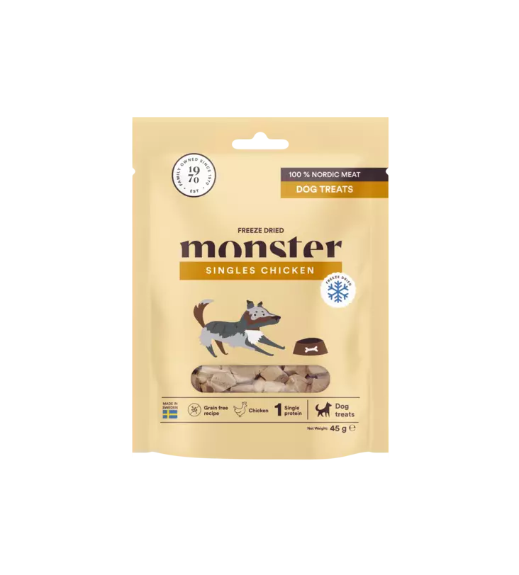 Monster Dog Treats FD Chicken 45g - Koiran makupalat ja herkut - 7350040126035 - 1