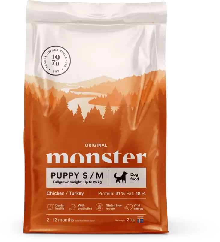 Monster Dog Original Puppy S/M - Monster kuivaruoat - 7350040124505 - 1