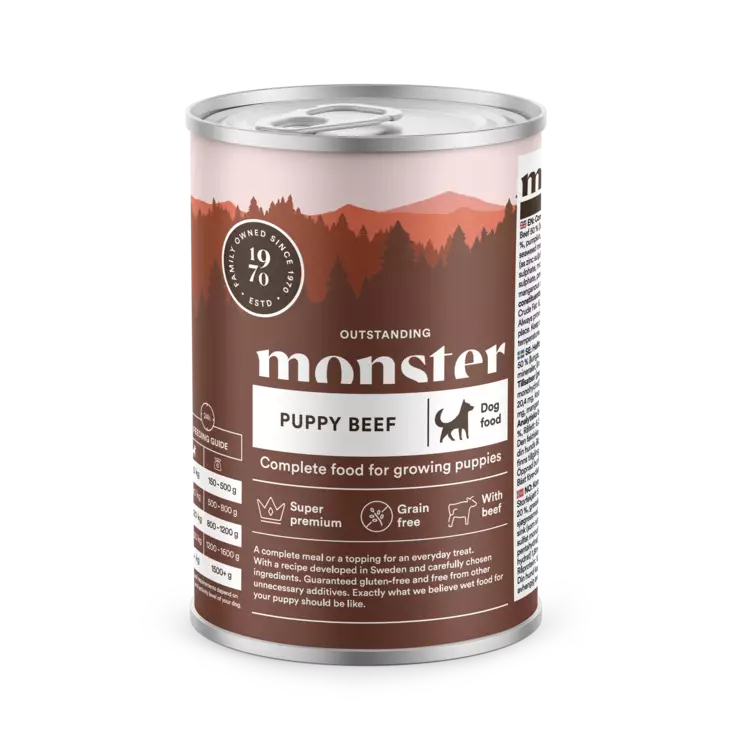 Monster Puppy Beef 400g - Monster märkäruoat - 7350040124345 - 1