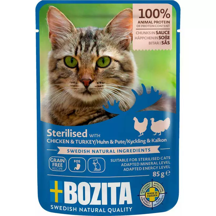 Bozita Steriliset kalkkun ja kana 85g - Bozita märkäruoat - 7300330036445 - 1