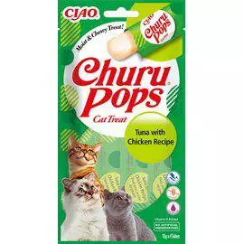 Churu Pops Tonnikala & kana 4kpl - Kissan makupalat ja herkut - 8859387701015 - 1