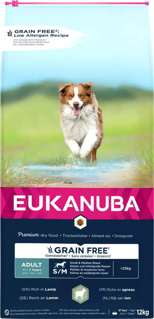 Eukanuba Adult S/M GF Lamb 12kg - Eukanuba kuivaruoat - 8710255190235 - 1