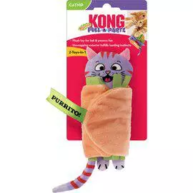 Kong Pull-A-Partz Purrito - Kissan tekstiililelut - 035585459295 - 3