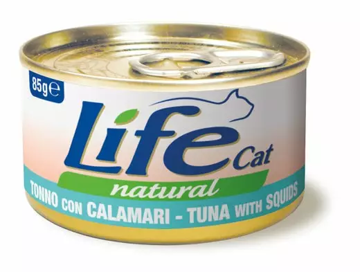 LifeCat Tonnikala & kalmari 85g - Life märkäruoat - 8034105422575 - 1