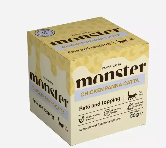 Monster Cat Panna Catta Chicken 2x80g - Monster märkäruoat - 7350040130315 - 1