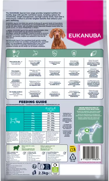 Eukanuba Special Care Mono Protein Lamb - Eukanuba kuivaruoat - 8710255199856 - 2
