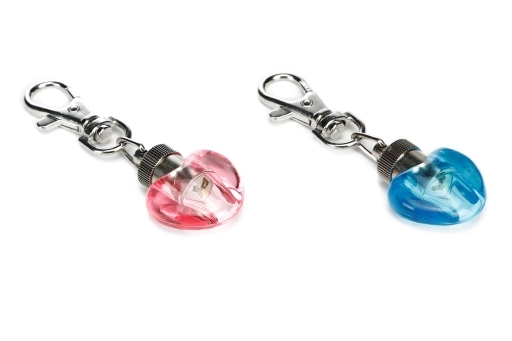 BZ sydämmenmuotoiset vilkkuvalot pantaan - Koiran valot ja valopannat - 8712695147916 - 1