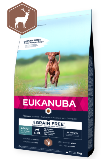 Eukanuba Grain Free Venison S-Xl - Eukanuba kuivaruoat - 8710255190266 - 1
