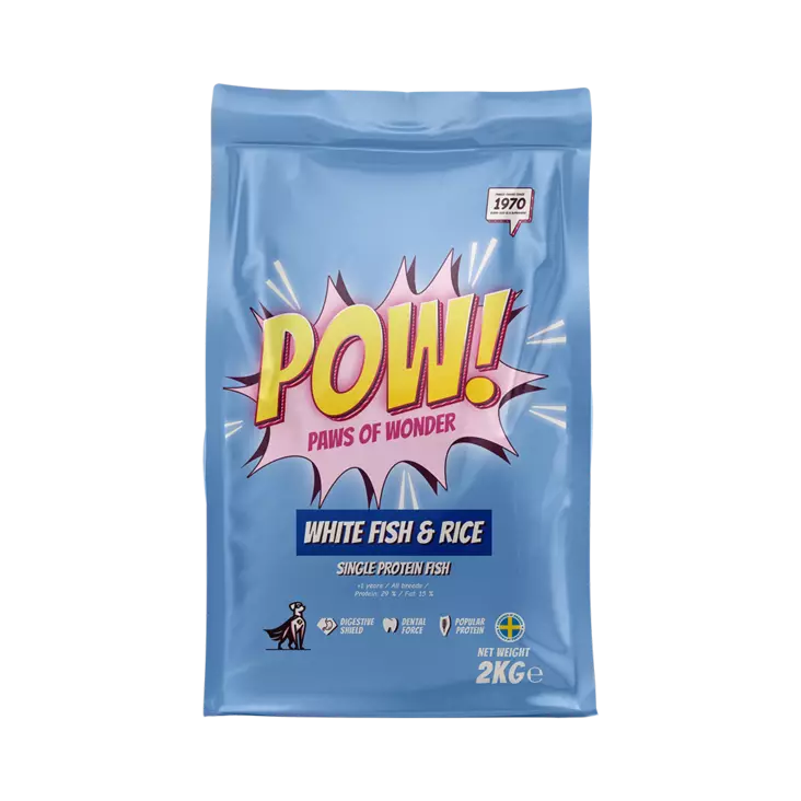 POW! Dog Adult White Fish and Rice 12kg - Muut koiran kuivaruoat - 7350040128626 - 1
