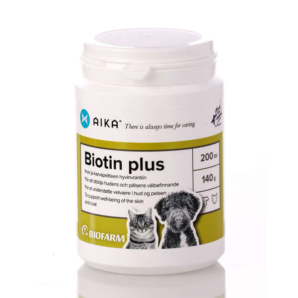 Aika Biotin plus 200 tbl - Koiran ihon ja turkin hyvinvointi - 6416225005036 - 1