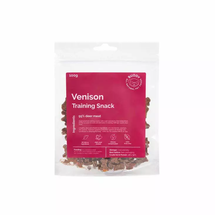 Buddy training snack venison 100g - Koiran makupalat ja herkut - 7350112971006 - 1
