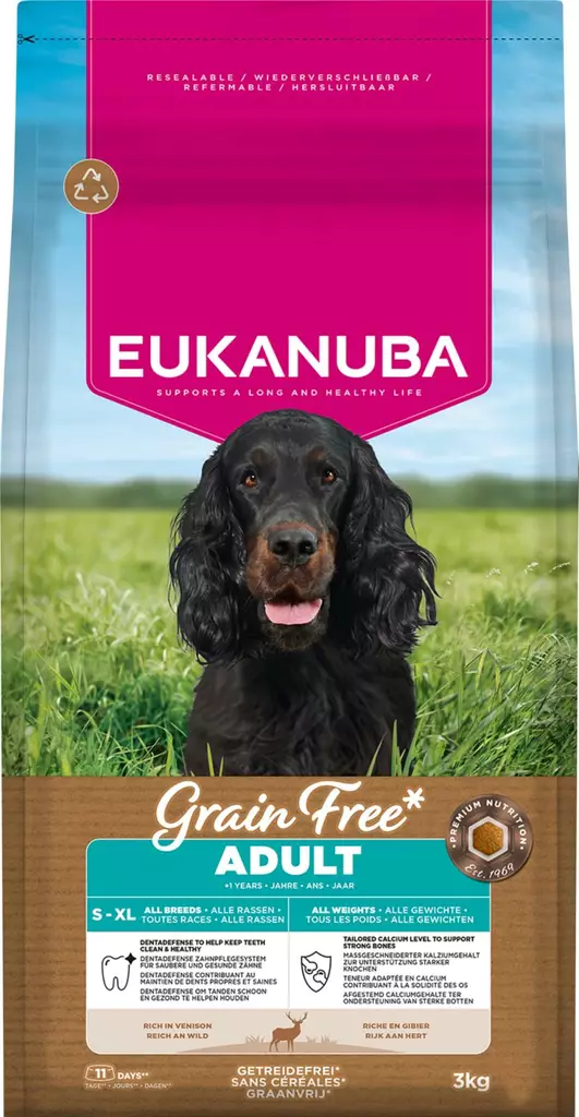 Eukanuba Grain Free Venison S-Xl - Eukanuba kuivaruoat - 8710255190266 - 2